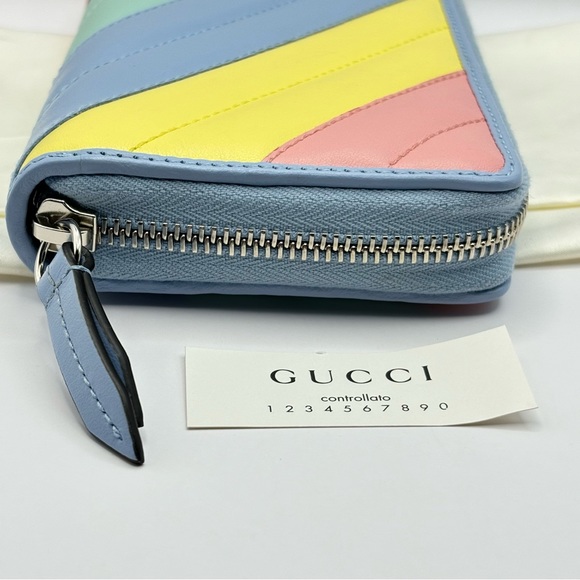 RARE LIMITED EDITION Pastel Gucci Marmont Wallet Gucci Pastel Rainbow Wallet - Picture 7 of 16